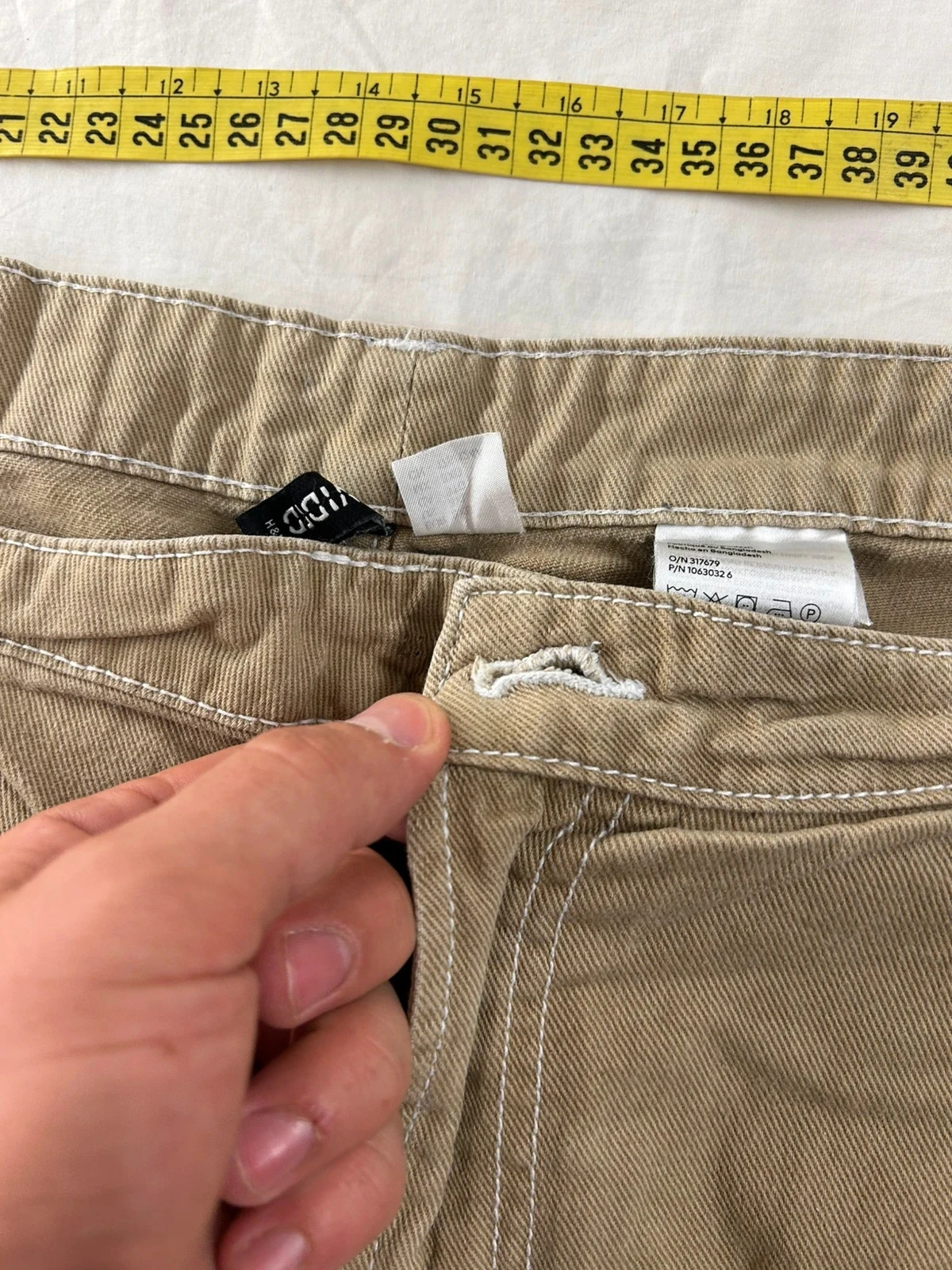Short jeans bege H&M Divided tamanho – photo 9